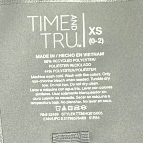 Time and Tru Lightweight Rain Anorak Jacket XS 0-2 Gray Asphalt New NWT - Picture 5 of 7